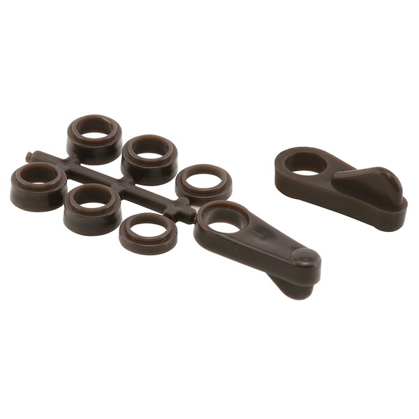Prime-Line Universal Screen Clips, Fits Flush To 7/16 in., Plastic, Bronze (4 Pack) L 5922 - main